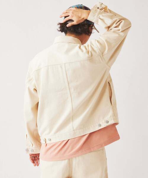 JOURNAL STANDARD relume（ジャーナルスタンダード　レリューム）の「クラフトデニム 12oz トラッカージャケット（デニムジャケット・メンズ・ブラックミックス/ブルー/アイボリー・MEDIUM/LARGE）」の17枚目の写真