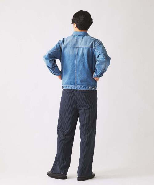 JOURNAL STANDARD relume（ジャーナルスタンダード　レリューム）の「クラフトデニム 12oz トラッカージャケット（デニムジャケット・メンズ・ブラックミックス/ブルー/アイボリー・MEDIUM/LARGE）」の21枚目の写真