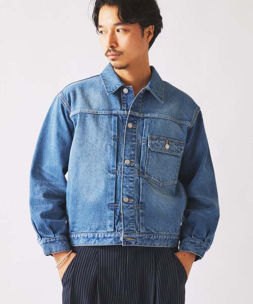 JOURNAL STANDARD relume（ジャーナルスタンダード　レリューム）の「クラフトデニム 12oz トラッカージャケット（デニムジャケット・メンズ・ブラックミックス/ブルー/アイボリー・MEDIUM/LARGE）」の22枚目の写真