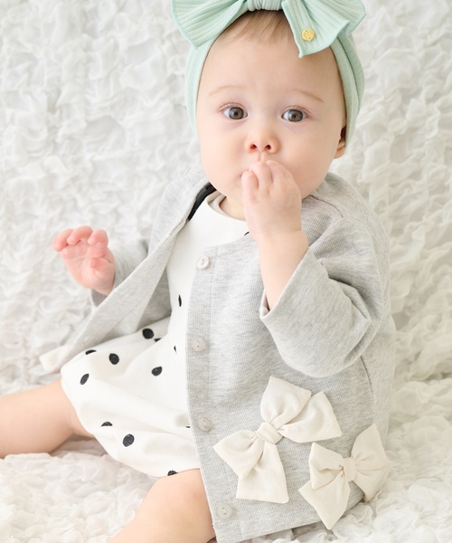 petit main LIEN（プティマインリアン）の「【親子リンク】リボンカーディガン（カーディガン/ボレロ・レディース・ネイビー/トップグレー/ライトベージュ・F）」の9枚目の写真