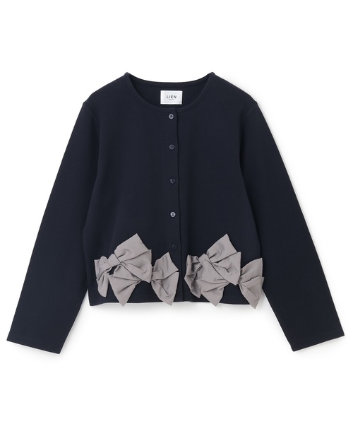 petit main LIEN（プティマインリアン）の「【親子リンク】リボンカーディガン（カーディガン/ボレロ・レディース・ネイビー/トップグレー/ライトベージュ・F）」の12枚目の写真