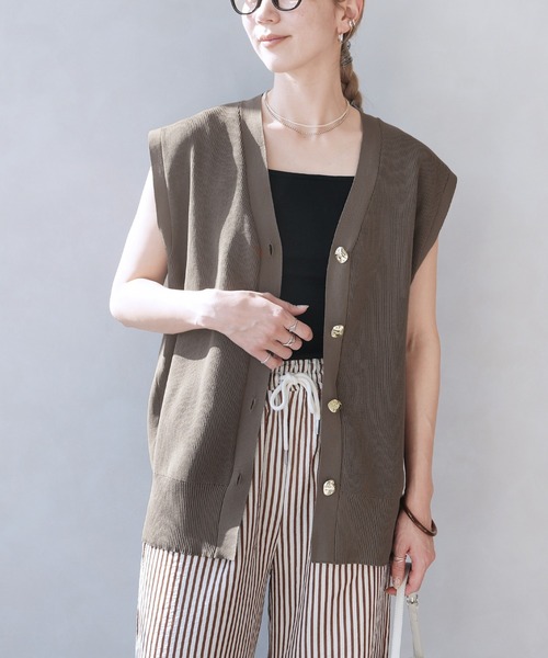 reca（レカ）の「ニュアンス釦ルーズベスト（ベスト）」 - WEAR