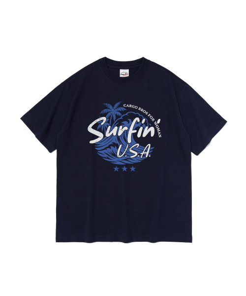CARGOBROS FOR WOMAN(カーゴブロスフォーウィメン)の「サマー バケーション 半袖Tシャツ (ネイビー)(Tシャツ/カットソー・レディース・その他・SMALL/MEDIUM/LARGE/X-LARGE/2XL)」の1枚目の写真