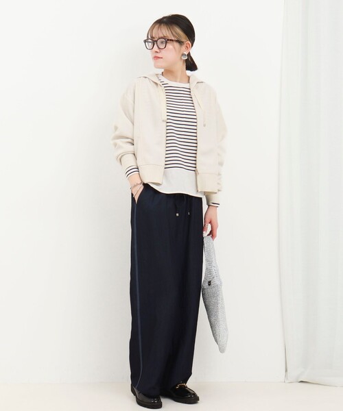 MICO COULIER（ミコクリエ）の「《セットアップ対応》軽量ボンディングパーカー（パーカー・レディース・カーキ/キナリ/ネイビー・38）」の22枚目の写真