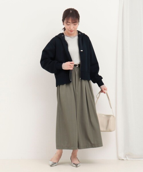 MICO COULIER（ミコクリエ）の「《セットアップ対応》軽量ボンディングパーカー（パーカー・レディース・カーキ/キナリ/ネイビー・38）」の19枚目の写真