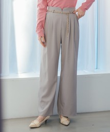 MISCH MASCH（ミッシュマッシュ）の「2026春夏新作 チェーンベルト付きタックワイドパンツ（スラックス）」