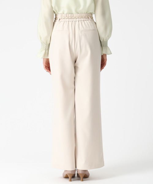 MISCH MASCH（ミッシュマッシュ）の「2026春夏新作 チェーンベルト付きタックワイドパンツ（スラックス・レディース・グレー/グリーン/ベージュ・M/S）」の4枚目の写真