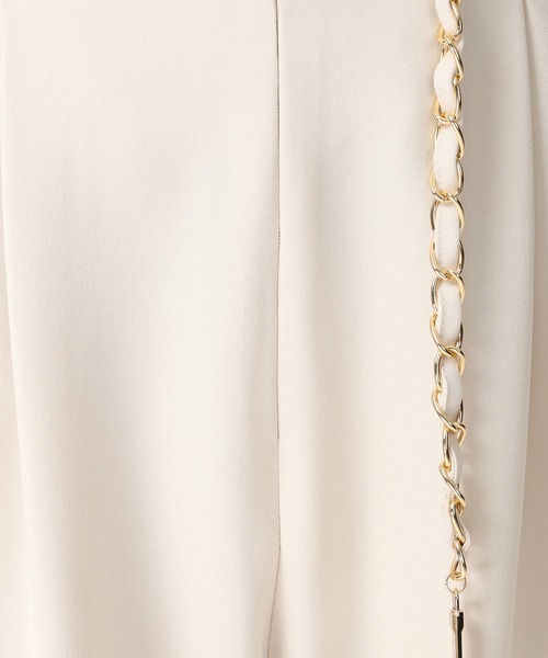 MISCH MASCH（ミッシュマッシュ）の「2026春夏新作 チェーンベルト付きタックワイドパンツ（スラックス・レディース・グレー/グリーン/ベージュ・M/S）」の9枚目の写真