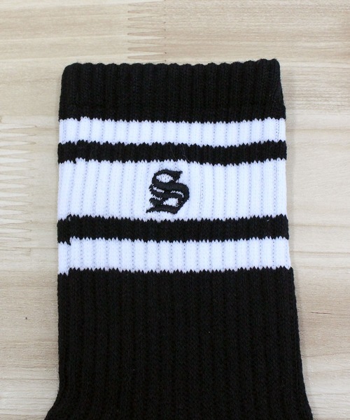 schott（ショット）の「HIGT-SOCKS/２足セット（ソックス/靴下・メンズ・ブラック×ホワイト・FREE）」の5枚目の写真
