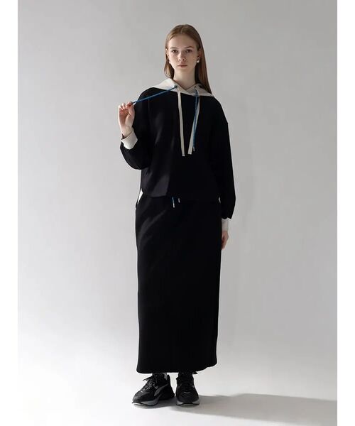 :ETHROF(イーサオブ)の「BI-COLOR BONDING HOODIE(GRAY,BLACK)(パーカー・レディース・ブラック/グレー・FREE)」の19枚目の写真