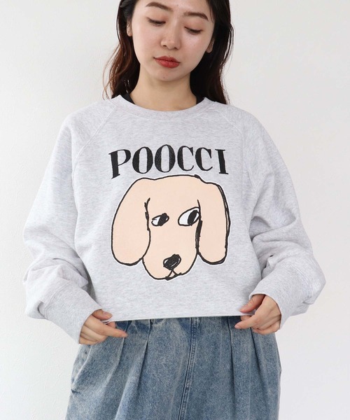 Cepica（セピカ）の「【BLACK SCORE】POOCCI CROPPED SWEATSHIRTS（スウェット・レディース・グレー・FREE）」の2枚目の写真
