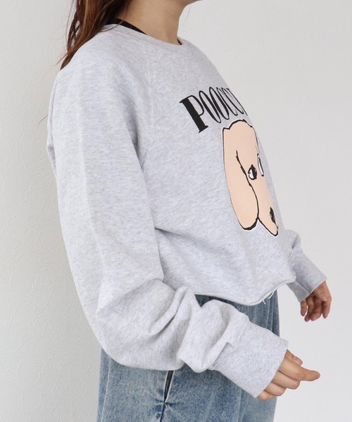 Cepica（セピカ）の「【BLACK SCORE】POOCCI CROPPED SWEATSHIRTS（スウェット・レディース・グレー・FREE）」の4枚目の写真
