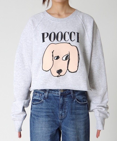 Cepica（セピカ）の「【BLACK SCORE】POOCCI CROPPED SWEATSHIRTS（スウェット・レディース・グレー・FREE）」の7枚目の写真