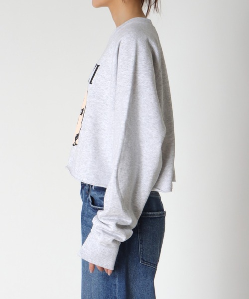 Cepica（セピカ）の「【BLACK SCORE】POOCCI CROPPED SWEATSHIRTS（スウェット・レディース・グレー・FREE）」の8枚目の写真