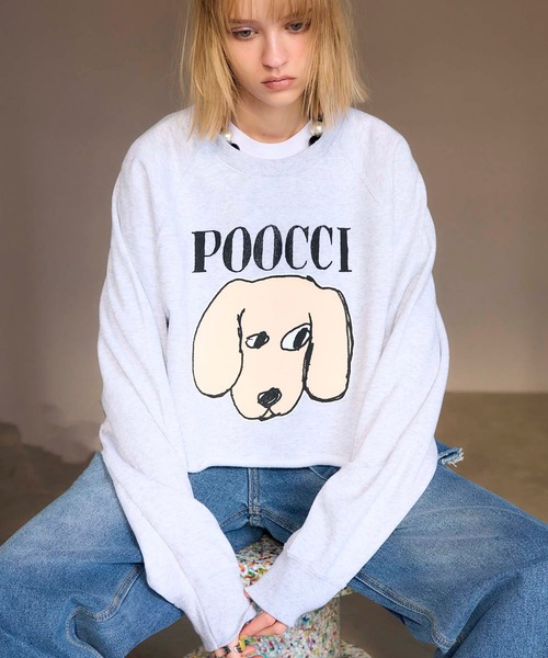 Cepica（セピカ）の「【BLACK SCORE】POOCCI CROPPED SWEATSHIRTS（スウェット・レディース・グレー・FREE）」の18枚目の写真