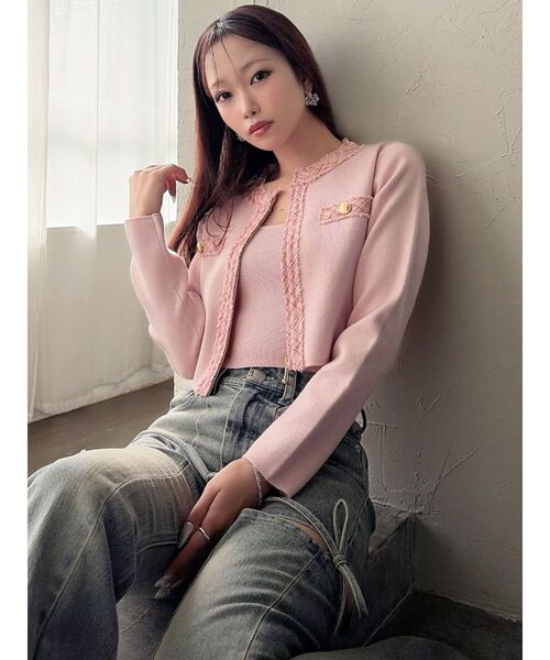 RESEXXY（リゼクシー）の「ツイードデザインアンサンブル（ニット/セーター・レディース・ブラック/ベージュ/ピンク・FREE）」の18枚目の写真