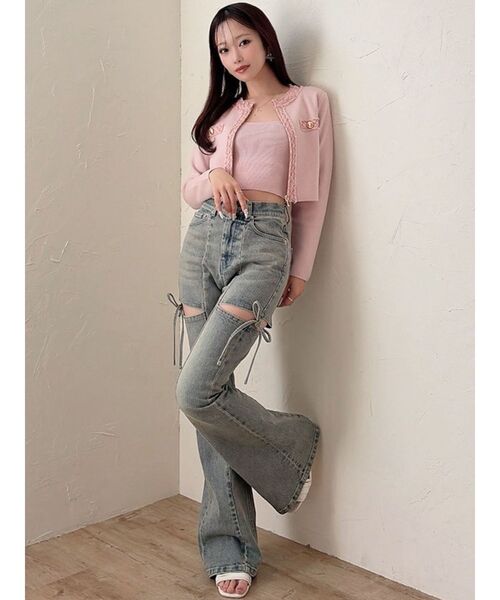 RESEXXY（リゼクシー）の「ツイードデザインアンサンブル（ニット/セーター・レディース・ブラック/ベージュ/ピンク・FREE）」の21枚目の写真