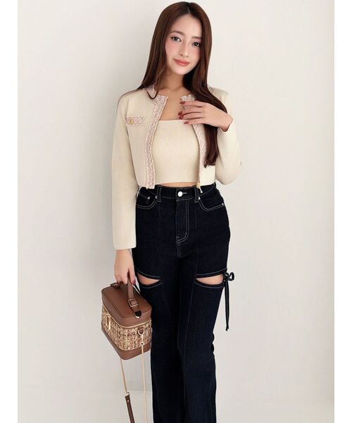 RESEXXY（リゼクシー）の「ツイードデザインアンサンブル（ニット/セーター・レディース・ブラック/ベージュ/ピンク・FREE）」の22枚目の写真