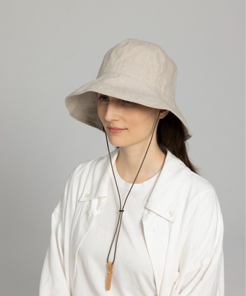 Nine Tailor(ナインテイラー)の「Nine Tailor Canna Hat (N-1074)(ハット・メンズ・ブラック/ベージュ/モカ・FREE)」の6枚目の写真