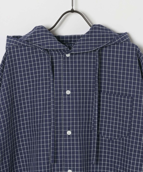 GEORGE'S（ジョージズ）の「チェックフードシャツ（シャツ/ブラウス・レディース・オフホワイト/グリーン/ネイビー・FREE）」の19枚目の写真