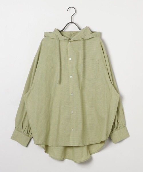 GEORGE'S（ジョージズ）の「チェックフードシャツ（シャツ/ブラウス・レディース・オフホワイト/グリーン/ネイビー・FREE）」の16枚目の写真