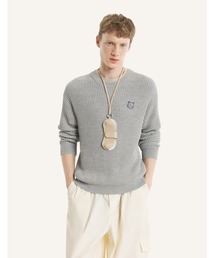 Maison Kitsune | FOX HEAD COTTON RIBBED JUMPER(ニット/セーター)