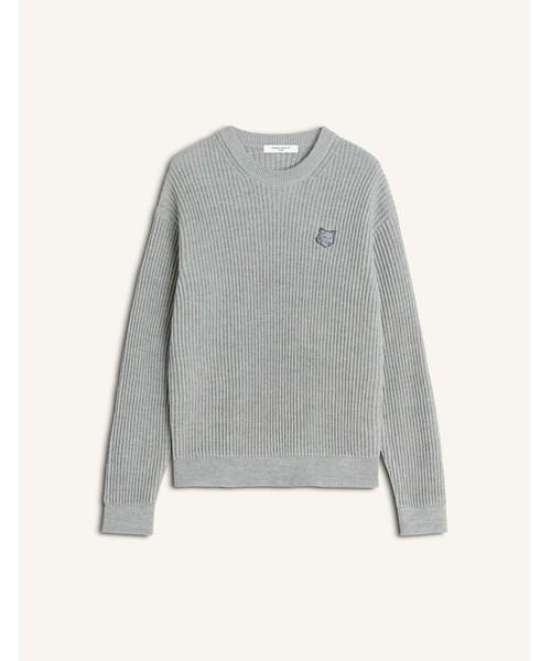 Maison Kitsune（メゾンキツネ）の「FOX HEAD COTTON RIBBED JUMPER（ニット/セーター・メンズ・グレー/ネイビー・L/M/S）」の3枚目の写真