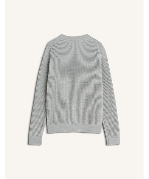 Maison Kitsune（メゾンキツネ）の「FOX HEAD COTTON RIBBED JUMPER（ニット/セーター・メンズ・グレー/ネイビー・L/M/S）」の4枚目の写真