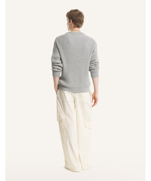 Maison Kitsune（メゾンキツネ）の「FOX HEAD COTTON RIBBED JUMPER（ニット/セーター・メンズ・グレー/ネイビー・L/M/S）」の6枚目の写真