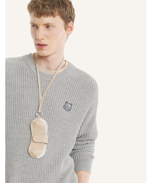 Maison Kitsune（メゾンキツネ）の「FOX HEAD COTTON RIBBED JUMPER（ニット/セーター・メンズ・グレー/ネイビー・L/M/S）」の8枚目の写真