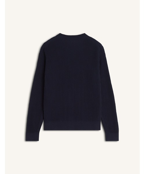Maison Kitsune（メゾンキツネ）の「FOX HEAD COTTON RIBBED JUMPER（ニット/セーター・メンズ・グレー/ネイビー・L/M/S）」の10枚目の写真