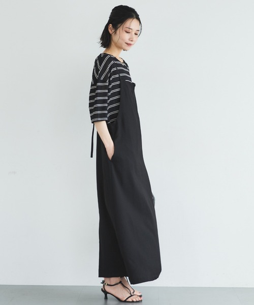 Doux archives（ドゥアルシーヴ）の「シアーボーダーTee（Tシャツ/カットソー・レディース・ベージュ/ブラウン/ブラック・FREE）」の9枚目の写真