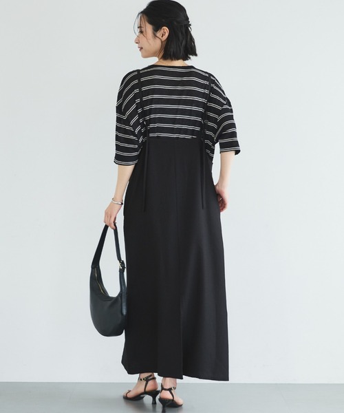 Doux archives（ドゥアルシーヴ）の「シアーボーダーTee（Tシャツ/カットソー・レディース・ベージュ/ブラウン/ブラック・FREE）」の10枚目の写真
