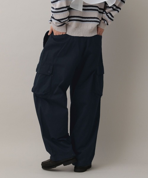 RAGEBLUE（レイジブルー）の「Military Cargo  Tuck Wide Pants/タックワイドミリタリーカーゴパンツ（カーゴパンツ・メンズ・ホワイト/ネイビー/カーキ/ブラック・MEDIUM/SMALL/LARGE）」の4枚目の写真