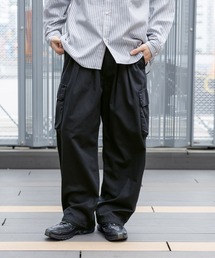 RAGEBLUE（レイジブルー）の「Military Cargo  Tuck Wide Pants/タックワイドミリタリーカーゴパンツ（カーゴパンツ）」
