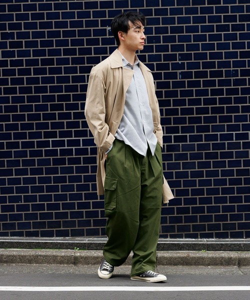 RAGEBLUE（レイジブルー）の「Military Cargo  Tuck Wide Pants/タックワイドミリタリーカーゴパンツ（カーゴパンツ・メンズ・ホワイト/ネイビー/カーキ/ブラック・MEDIUM/SMALL/LARGE）」の5枚目の写真