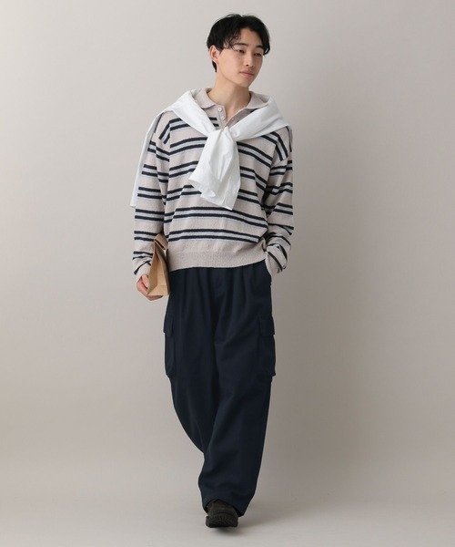 RAGEBLUE（レイジブルー）の「Military Cargo  Tuck Wide Pants/タックワイドミリタリーカーゴパンツ（カーゴパンツ・メンズ・ホワイト/ネイビー/カーキ/ブラック・MEDIUM/SMALL/LARGE）」の10枚目の写真