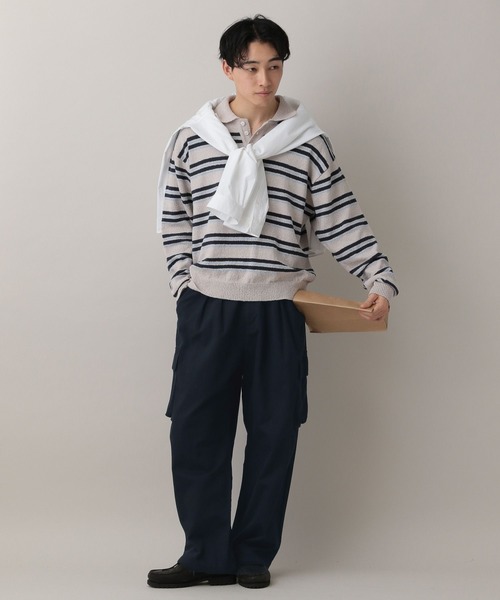 RAGEBLUE（レイジブルー）の「Military Cargo  Tuck Wide Pants/タックワイドミリタリーカーゴパンツ（カーゴパンツ・メンズ・ホワイト/ネイビー/カーキ/ブラック・MEDIUM/SMALL/LARGE）」の11枚目の写真