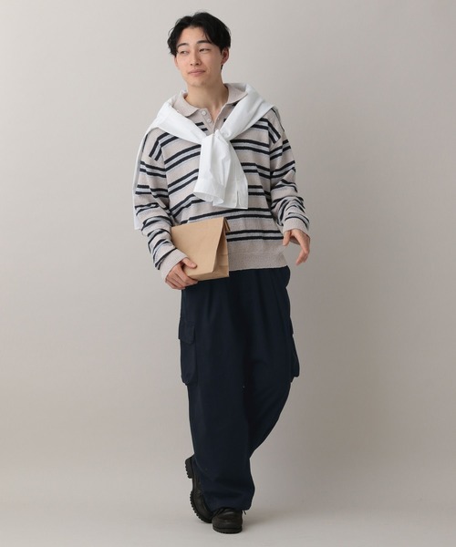 RAGEBLUE（レイジブルー）の「Military Cargo  Tuck Wide Pants/タックワイドミリタリーカーゴパンツ（カーゴパンツ・メンズ・ホワイト/ネイビー/カーキ/ブラック・MEDIUM/SMALL/LARGE）」の12枚目の写真