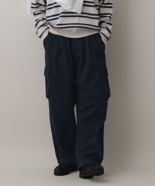RAGEBLUE（レイジブルー）の「Military Cargo  Tuck Wide Pants/タックワイドミリタリーカーゴパンツ（カーゴパンツ・メンズ・ホワイト/ネイビー/カーキ/ブラック・MEDIUM/SMALL/LARGE）」の15枚目の写真