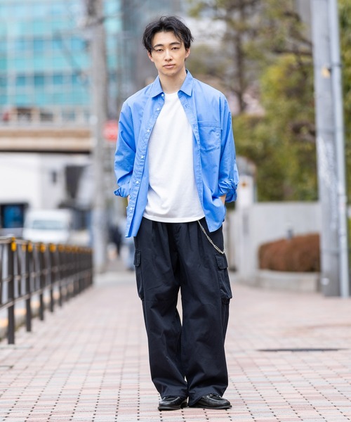 RAGEBLUE(レイジブルー)の「Military Cargo Tuck Wide Pants/タックワイドミリタリーカーゴパンツ(カーゴパンツ・メンズ・ホワイト/ネイビー/カーキ/ブラック・MEDIUM/SMALL/LARGE)」の10枚目の写真