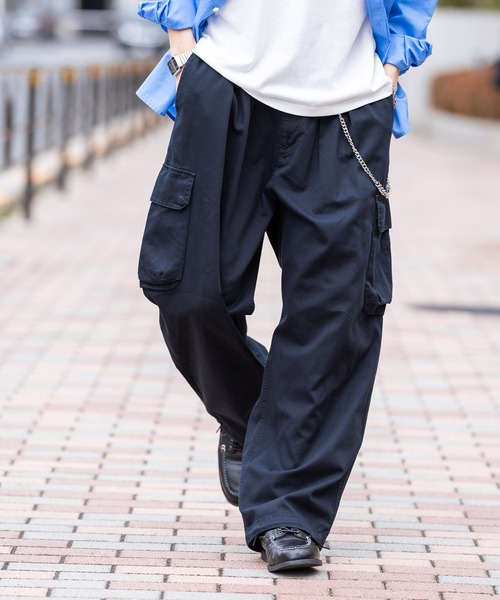 RAGEBLUE(レイジブルー)の「Military Cargo Tuck Wide Pants/タックワイドミリタリーカーゴパンツ(カーゴパンツ・メンズ・ホワイト/ネイビー/カーキ/ブラック・MEDIUM/SMALL/LARGE)」の15枚目の写真