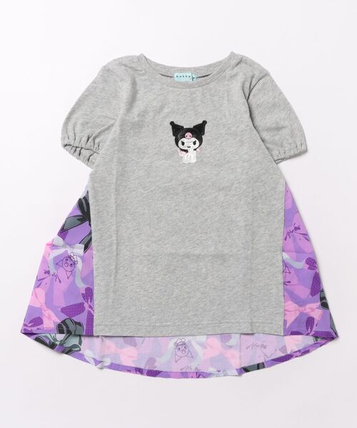 HAKKA KIDS（ハッカキッズ）の「【ハッカキッズ×サンリオキャラクターズ】[ジュニアサイズ]オリジナルプリント半袖Tシャツ（Tシャツ/カットソー・キッズ・杢グレー/サックスブルー・140cm/150cm）」の2枚目の写真