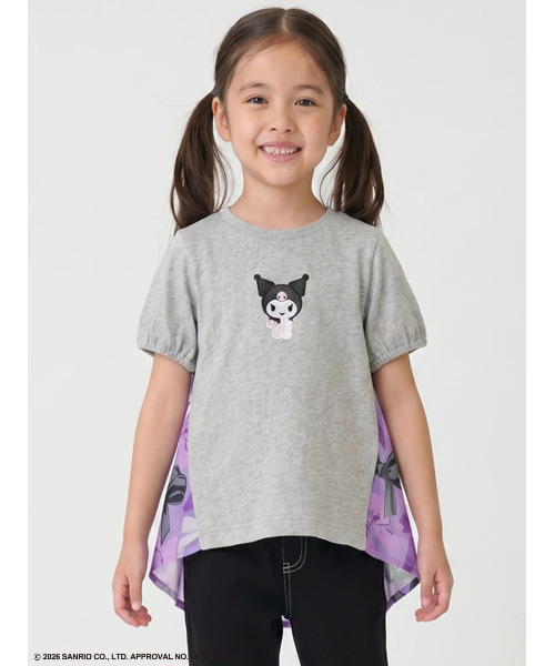 HAKKA KIDS（ハッカキッズ）の「【ハッカキッズ×サンリオキャラクターズ】[ジュニアサイズ]オリジナルプリント半袖Tシャツ（Tシャツ/カットソー・キッズ・杢グレー/サックスブルー・140cm/150cm）」の2枚目の写真