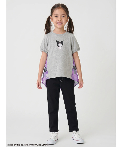 HAKKA KIDS（ハッカキッズ）の「【ハッカキッズ×サンリオキャラクターズ】[ジュニアサイズ]オリジナルプリント半袖Tシャツ（Tシャツ/カットソー・キッズ・杢グレー/サックスブルー・140cm/150cm）」の5枚目の写真