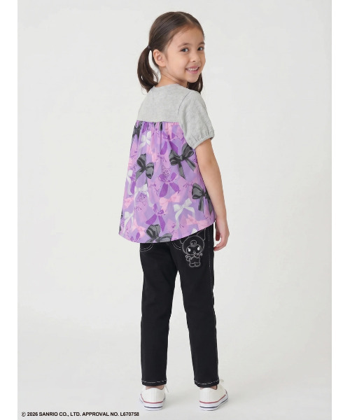 HAKKA KIDS（ハッカキッズ）の「【ハッカキッズ×サンリオキャラクターズ】[ジュニアサイズ]オリジナルプリント半袖Tシャツ（Tシャツ/カットソー・キッズ・杢グレー/サックスブルー・140cm/150cm）」の7枚目の写真