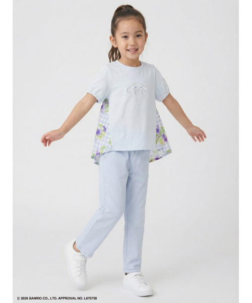 HAKKA KIDS（ハッカキッズ）の「【ハッカキッズ×サンリオキャラクターズ】[ジュニアサイズ]オリジナルプリント半袖Tシャツ（Tシャツ/カットソー・キッズ・杢グレー/サックスブルー・140cm/150cm）」の9枚目の写真