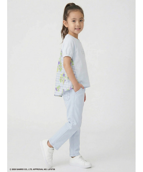 HAKKA KIDS（ハッカキッズ）の「【ハッカキッズ×サンリオキャラクターズ】[ジュニアサイズ]オリジナルプリント半袖Tシャツ（Tシャツ/カットソー・キッズ・杢グレー/サックスブルー・140cm/150cm）」の10枚目の写真