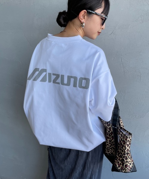 MIZUNO（ミズノ　）の「【WEB先行予約】[MIZUNO/ミズノ] 別注 ドローコード付き バックプリントTシャツ（Tシャツ/カットソー・レディース・ブラック/グレイッシュベージュ/ホワイト・XL/L/M/S）」の13枚目の写真
