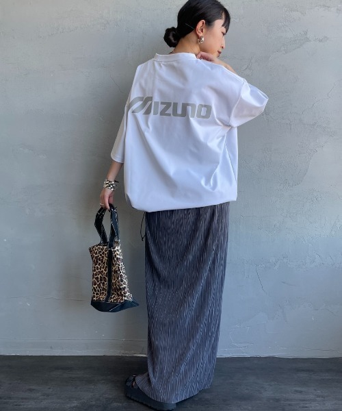 MIZUNO（ミズノ　）の「【WEB先行予約】[MIZUNO/ミズノ] 別注 ドローコード付き バックプリントTシャツ（Tシャツ/カットソー・レディース・ブラック/グレイッシュベージュ/ホワイト・XL/L/M/S）」の10枚目の写真